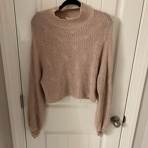 Altar'd State Soft Beige Turtleneck Sweater